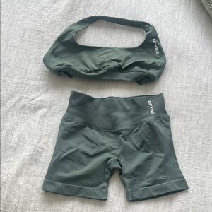 DYNE Women's Impact Shorts and halter Top Set - Green